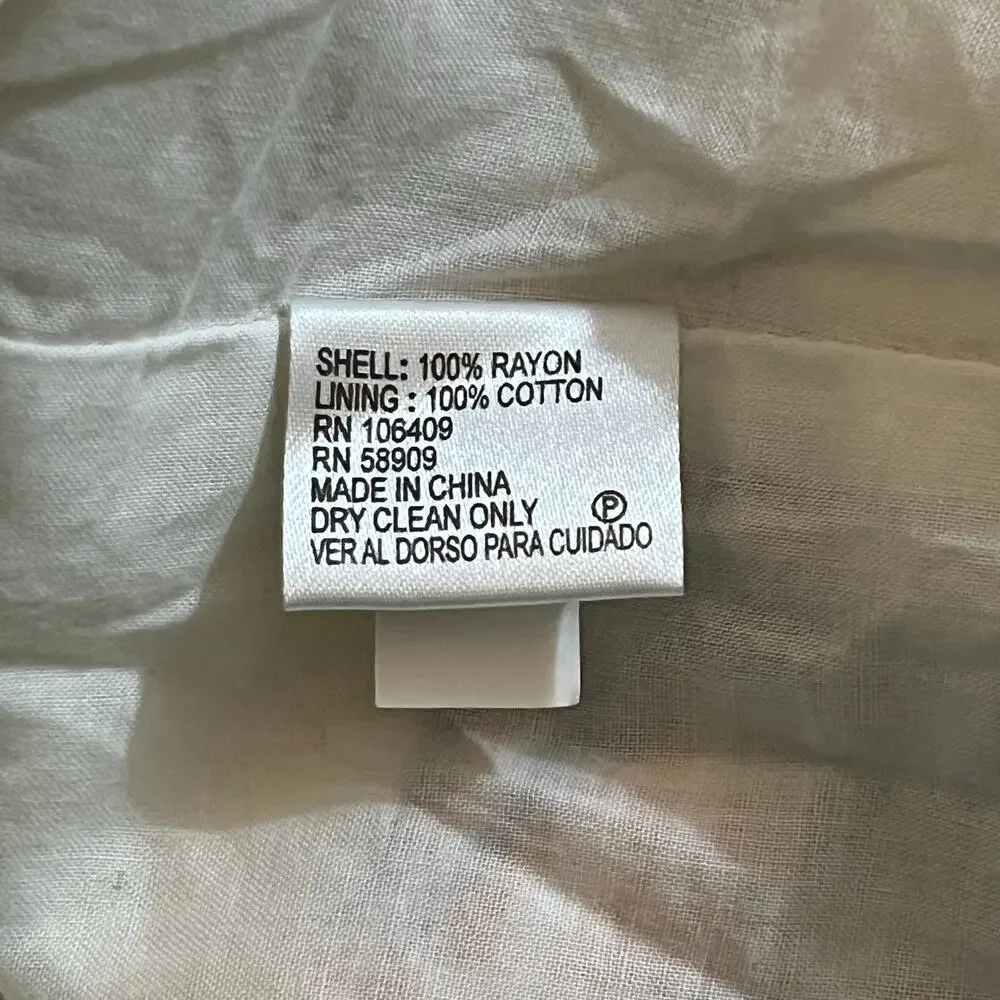 Antonio Melani Cream Spaghetti Strap SailBoat Dress Size 14 - Picture 7 of 8